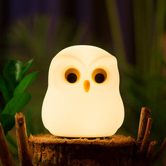 MeWaii® Squishy Silicone Little Owl LED Night Light - Perfect Gift for Kids and Girls