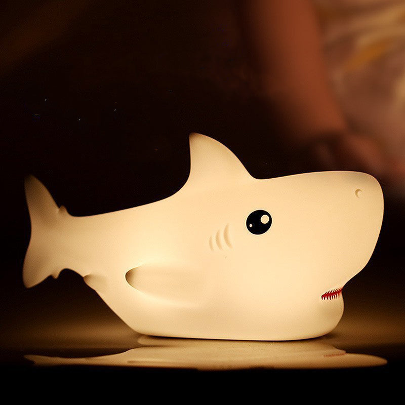 MeWaii® Quetschbares Silikon-Hai-LED-Nachtlicht – Perfektes Geschenk für Kinder und Mädchen