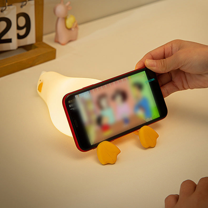 MeWaii® Squishy Silikon Lazy Duck LED-Nachtlicht - Perfektes Geschenk für Kinder und Mädchen