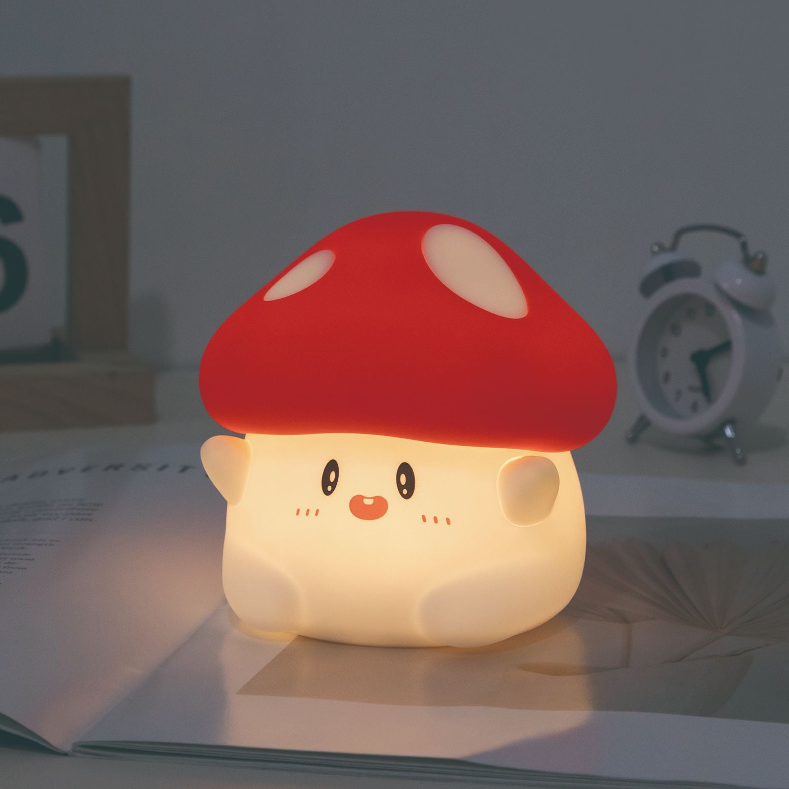 MeWaii® Mushroom LED Squishy Tap Tap Night Light Lamp