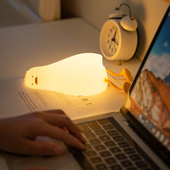 MeWaii® Squishy Silikon Lazy Duck LED-Nachtlicht - Perfektes Geschenk für Kinder und Mädchen