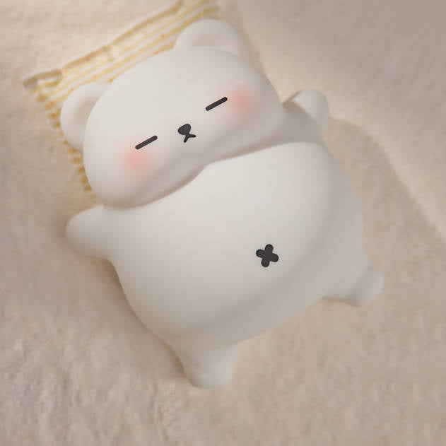 MeWaii® Breathing Bear Snuggly  Squishy Silicone Sleeping Companion Sound LED Night Light Perfect Gift