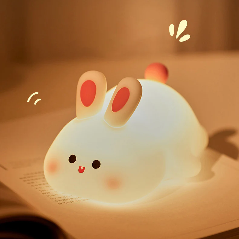 Squishy Silikon Niedliche Highland Kuh LED-Nachtlicht - Perfektes Geschenk für Kinder und Mädchen