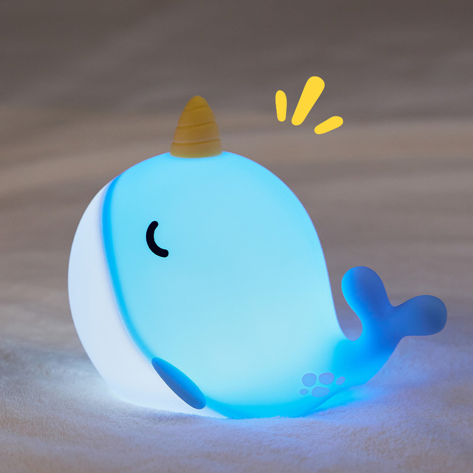 Unicorn Whale Silicone Squishy Night Light Perfect Gift Sleep Companion Stress Relief