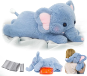 MeWaii®  Elephant Weighted Stuffed Animal with Microwavable Heating Pad
