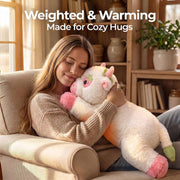MeWaii® Strawberry Cow Weighted Stuffed Animal with Microwavable Heating Pad