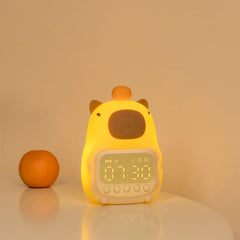 MeWaii® Squishy Silikon Capybara Wecker LED Nachtlicht – Perfektes Geschenk für Kinder und Mädchen