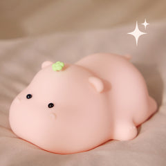 Squishy Silikon Nilpferd LED Nachtlicht - Perfektes Geschenk für Kinder und Mädchen