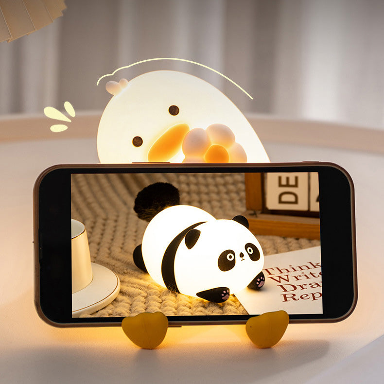 MeWaii® Squishy Silikon-Entenblume LED Nachtlicht - Perfektes Geschenk für Kinder und Mädchen