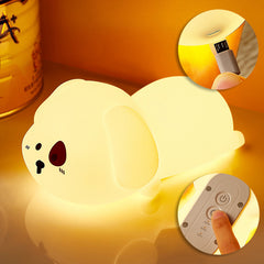 MeWaii® Entzückendes Welpen-Nachtlicht LED Quetschlampe aus Silikon, bestes Geschenk für Baby und Mädchen