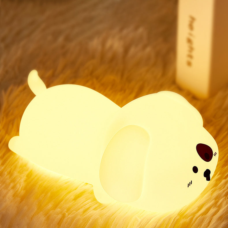 MeWaii® Entzückendes Welpen-Nachtlicht LED Quetschlampe aus Silikon, bestes Geschenk für Baby und Mädchen