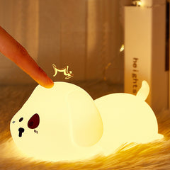 MeWaii® Entzückendes Welpen-Nachtlicht LED Quetschlampe aus Silikon, bestes Geschenk für Baby und Mädchen