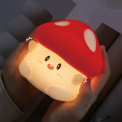 MeWaii® Squishy Silicone Adorable Mushroom LED Night Light - Perfect Gift for Kids and Girls