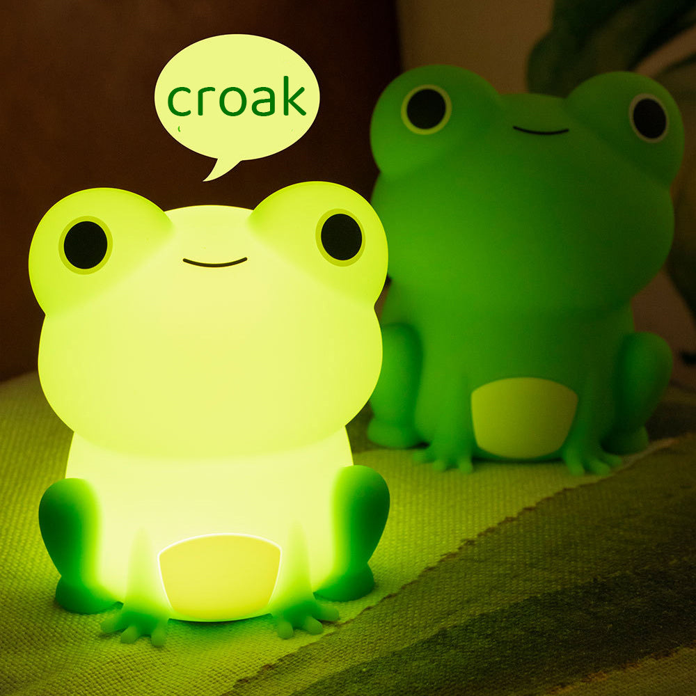 Veilleuse LED en silicone souple en forme de grenouille particulière – Cadeau idéal pour les enfants et les filles