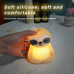 MeWaii® Meditating Sloth Squishy Silicone  Calm Glow Night Light Sitting Pose Lamp Perfect Gift