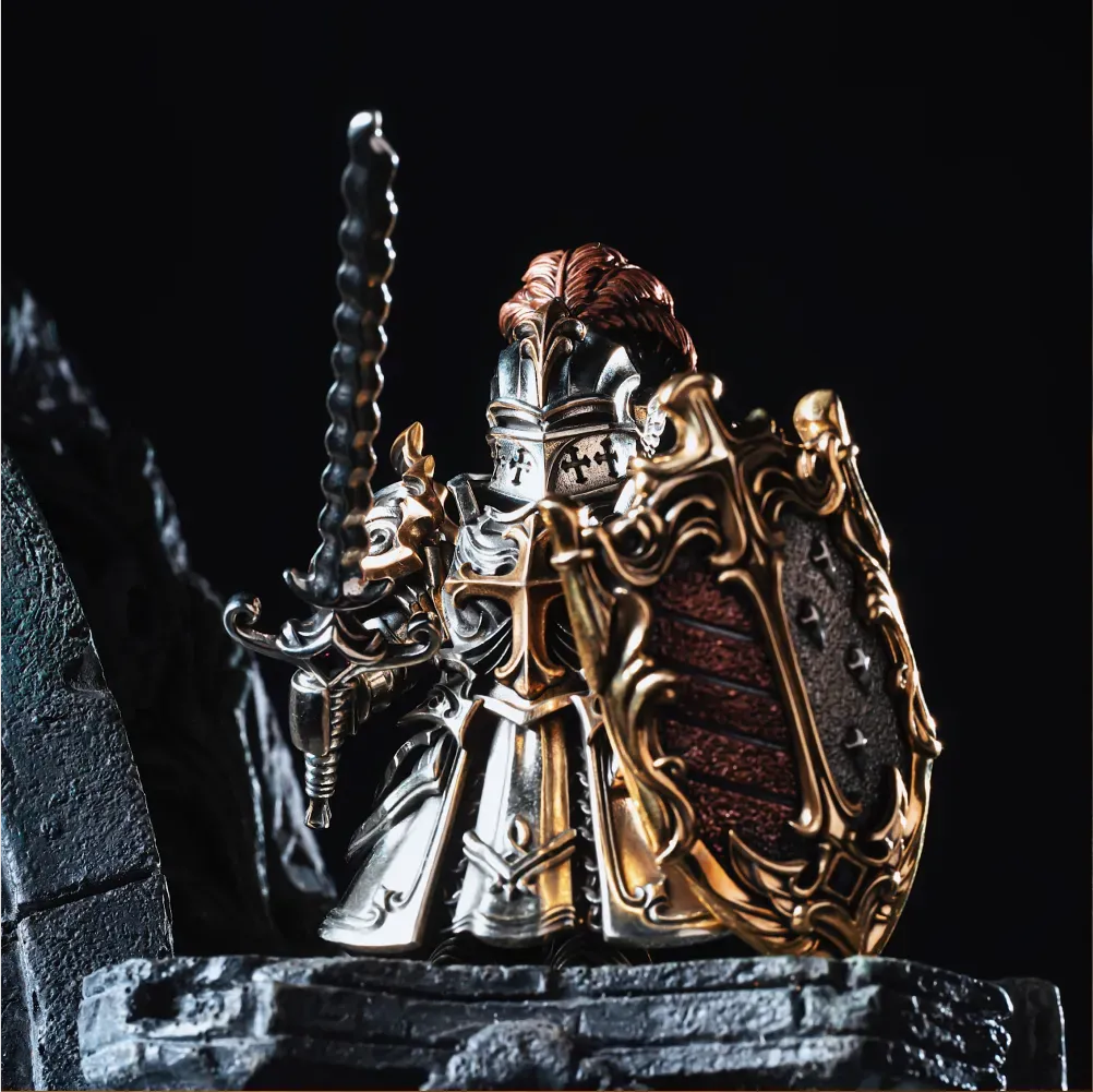 Crimson Templer Sammlerfigur Abnehmbare Bronze-Kupfer Ritterstatue