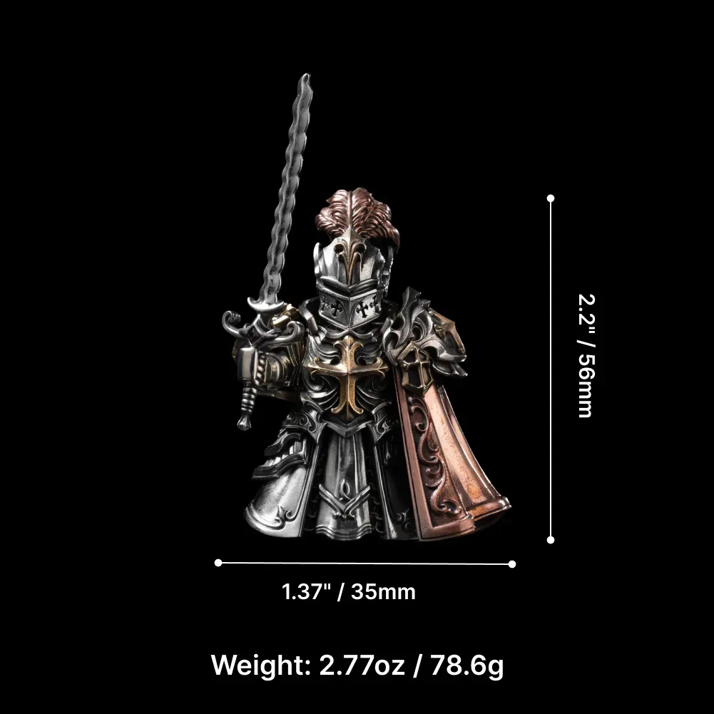 Crimson Templer Sammlerfigur Abnehmbare Bronze-Kupfer Ritterstatue