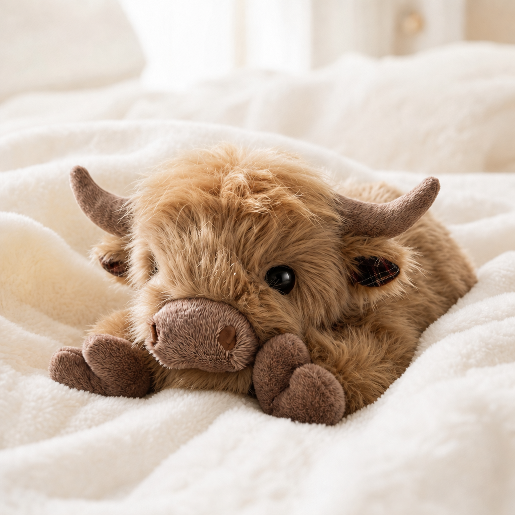 Highland Cow Weighted Stuffed Animal with Microwavable Heating Pad