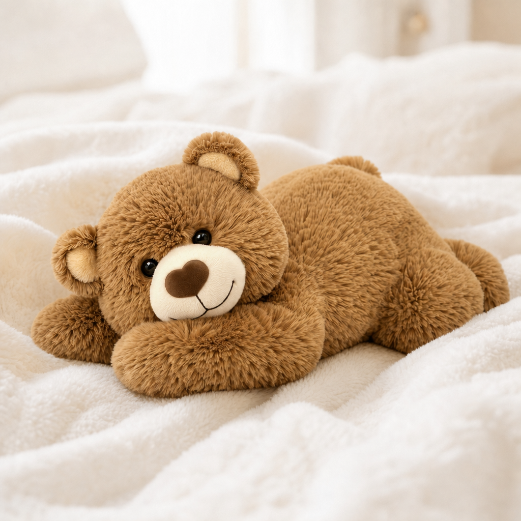Mewaii® Brown Bear Weighted Stuffed Animal with Microwavable Heating Pad